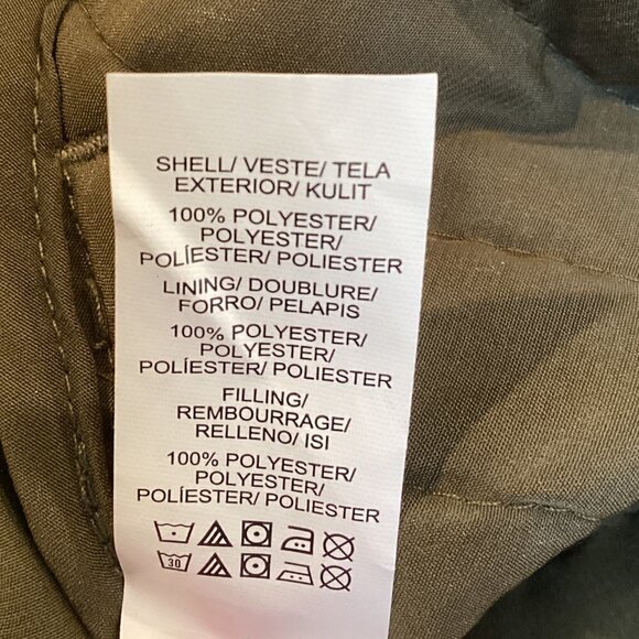 Lucky Brand Lightweight Full Zip Quilted Crop Jacket 2 Pocket Sz XS Green 198B - Picture 9 of 10